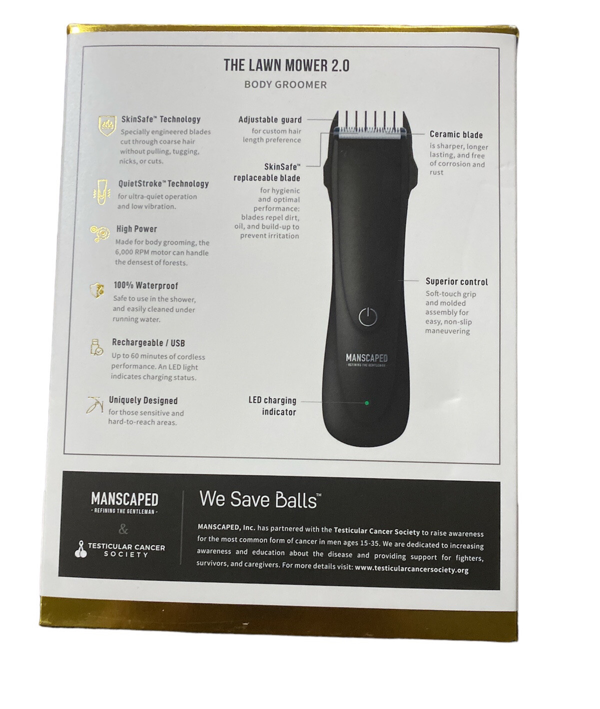 Manscaped The Lawn Mower 2.0 Electric Hair Trimmer – Black