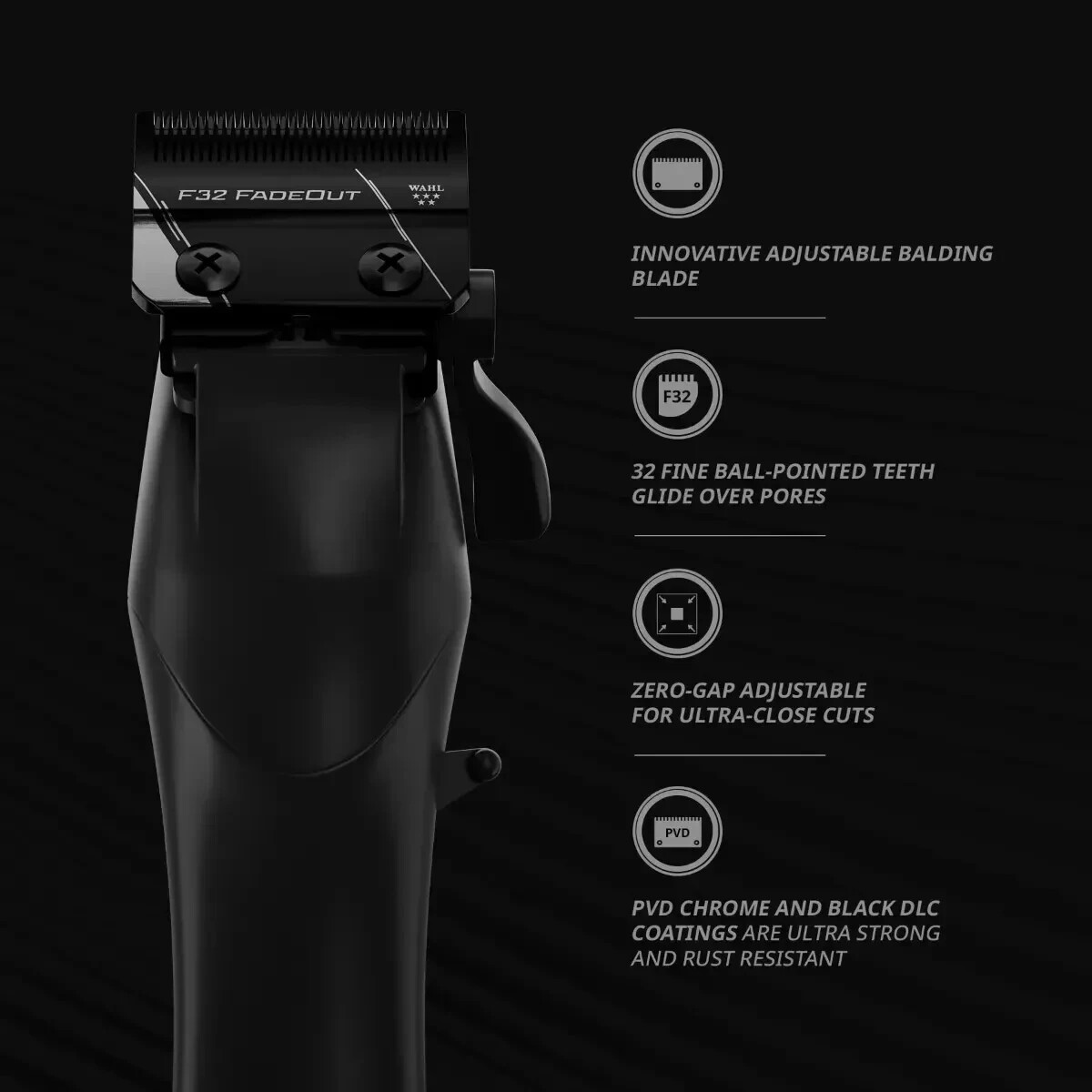 Wahl Professional 5-Star Vapor Cordless Clipper with F32 FadeOut Blade 3026480