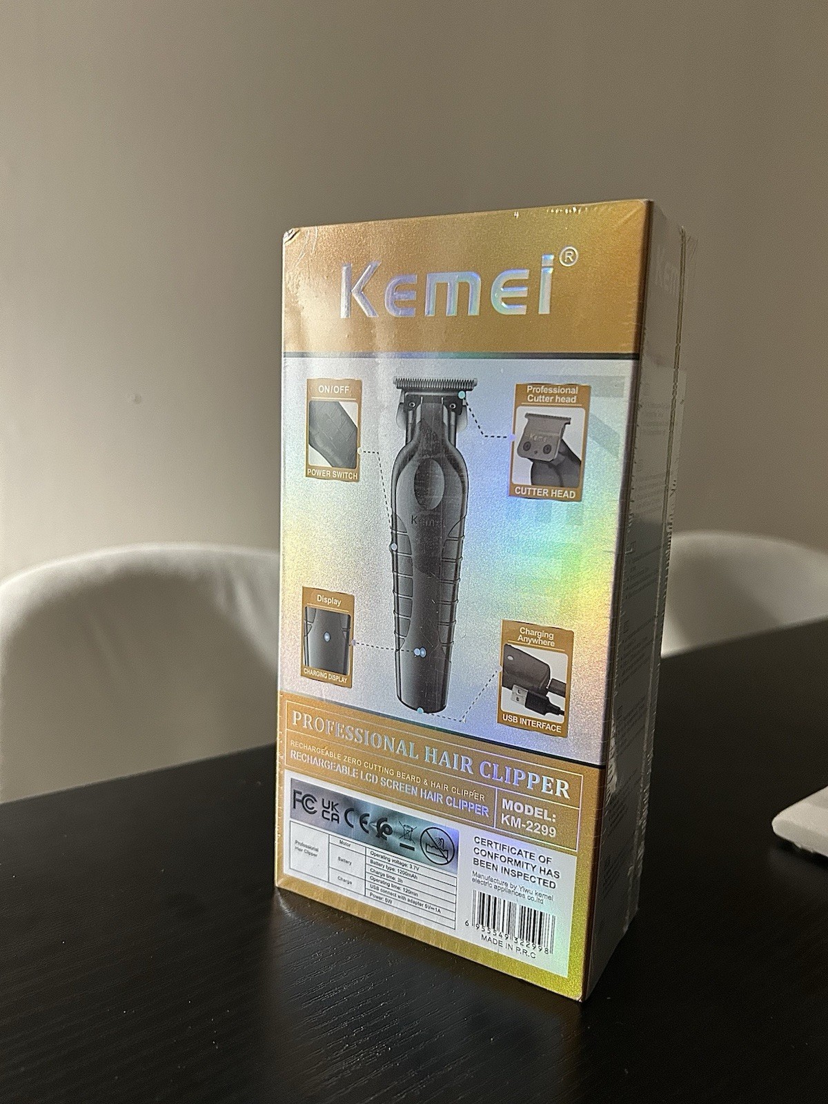 Kemei-2299 Cordless Hair Trimmer & Clipper Professional Electric Cutting Machine