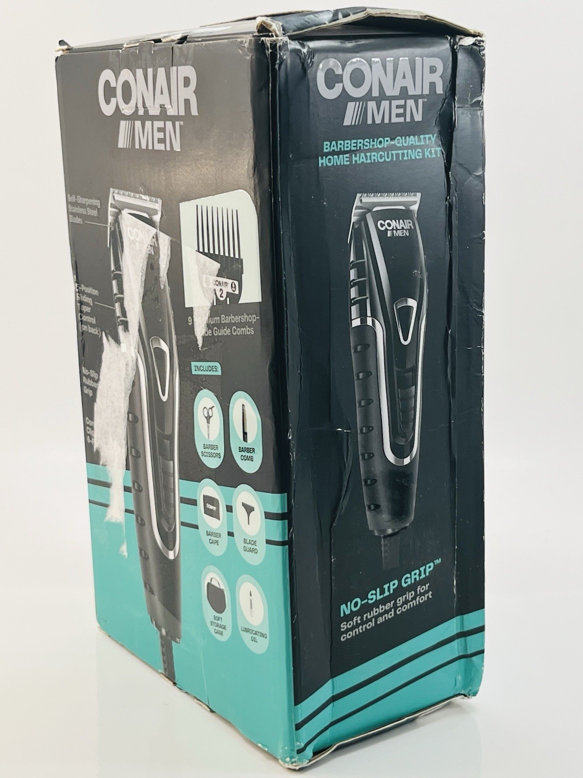 ConairMEN No-Slip Grip Hair Clipper 16-Piece Home Haircutting Kit HC2000R