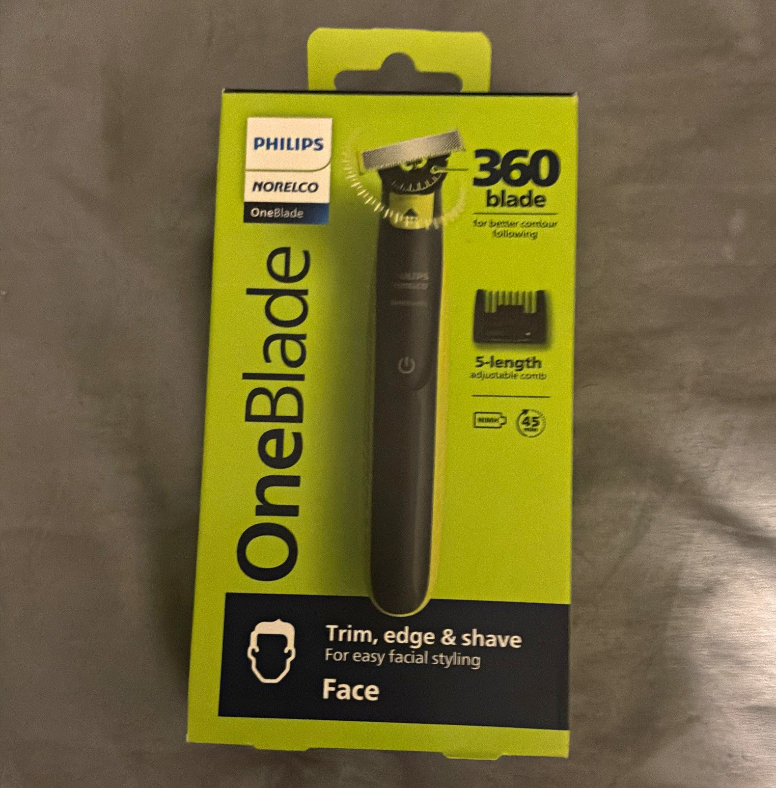 Philips Norelco OneBlade 360 Face Trimmer 360 Blade USB QP2724/90