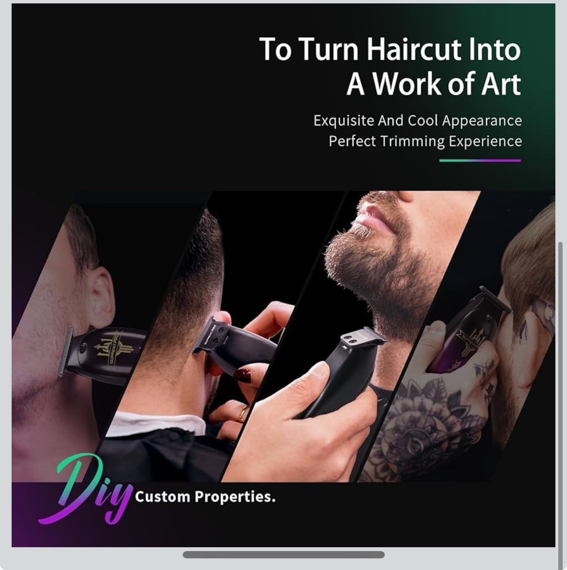 Men’S Hair Trimmer- 6000 RPM High Speed Zero Gapped Trimmer with Ceramic Blades,