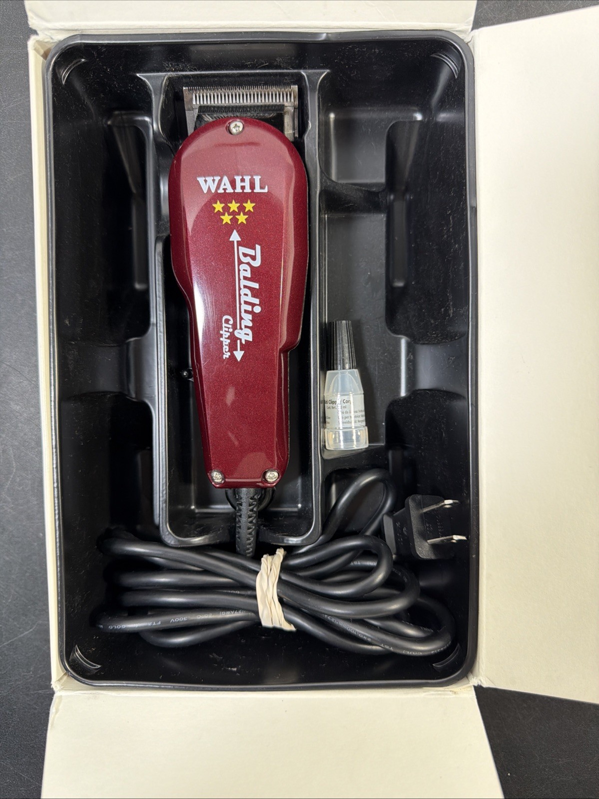 Wahl 8110 Professional 5-Star Wired Full Head Balding Clipper – Burgundy – USA