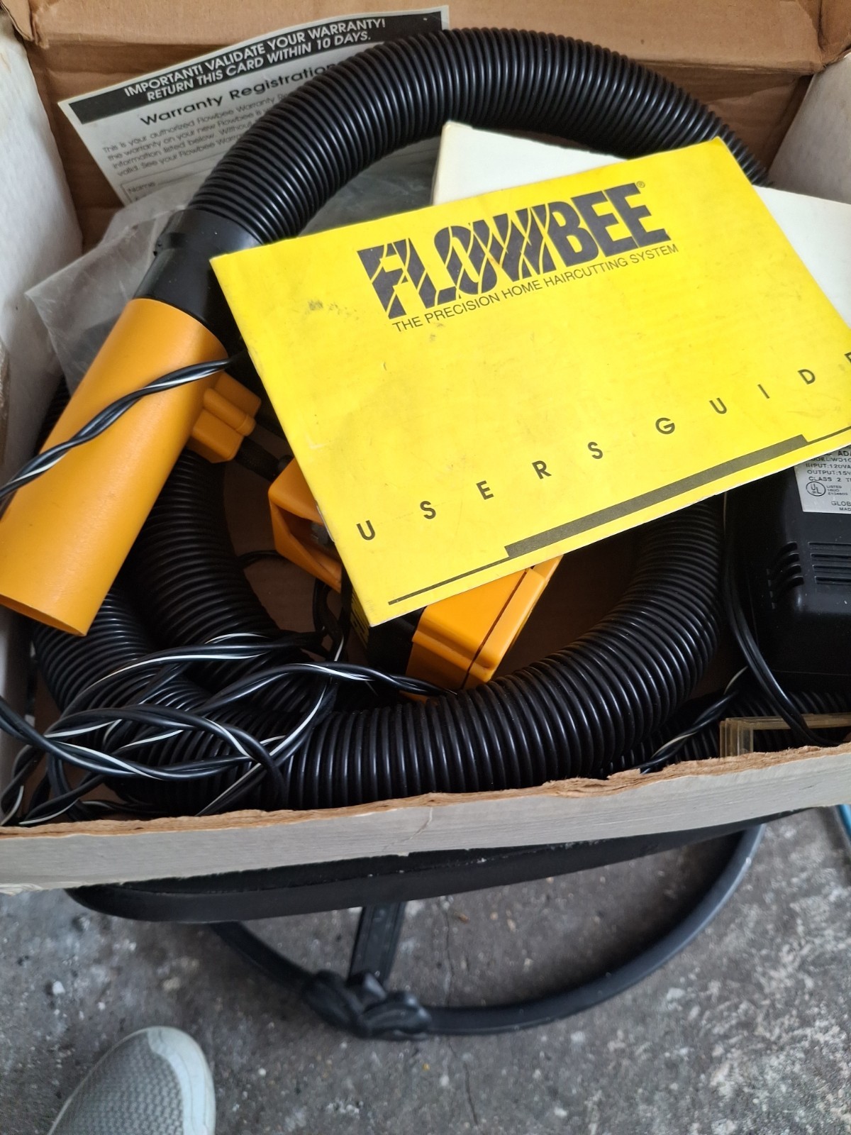 Flowbee Haircutting System Used and FOR PARTS ONLY W/Box and Instructions AS IS