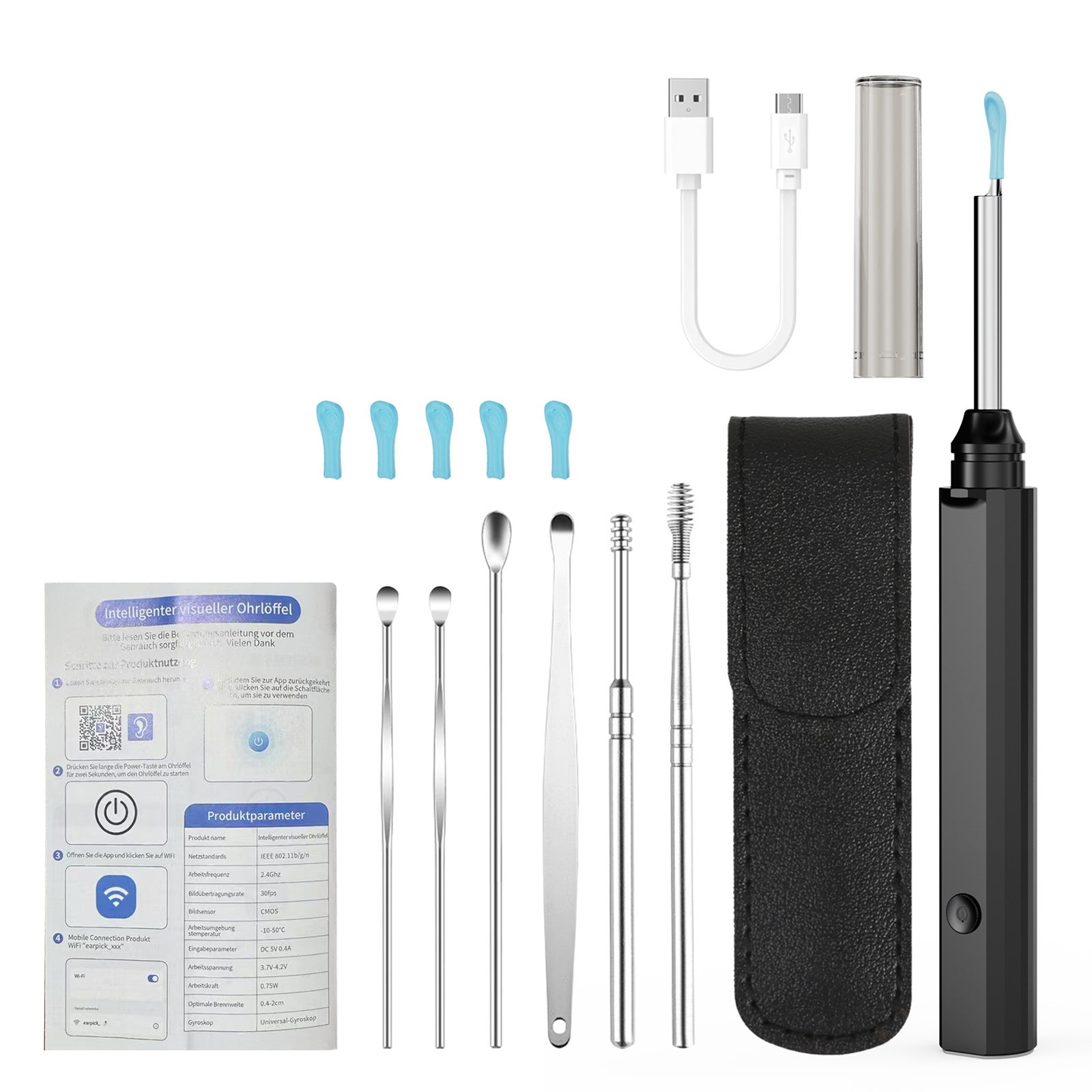 LED Lighted Ear Pick Spoon Electric Ear Pick With LED For Family Health For AP9