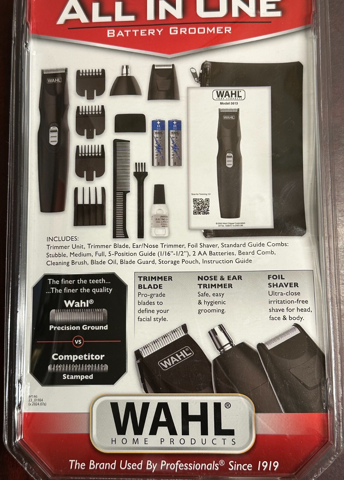 WAHL 3-In-1 Nose Ear Beard Hair Precision Trimmer Foil Shaver BATTERY GROOMER