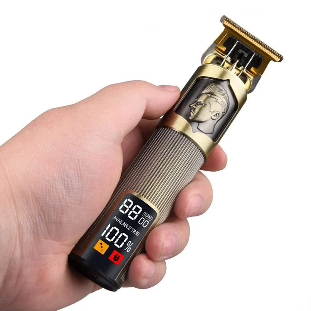 T9 Hair Clipper 3-Speed Electric Trimmer Beard Shaver Barber Grooming Kit LCD