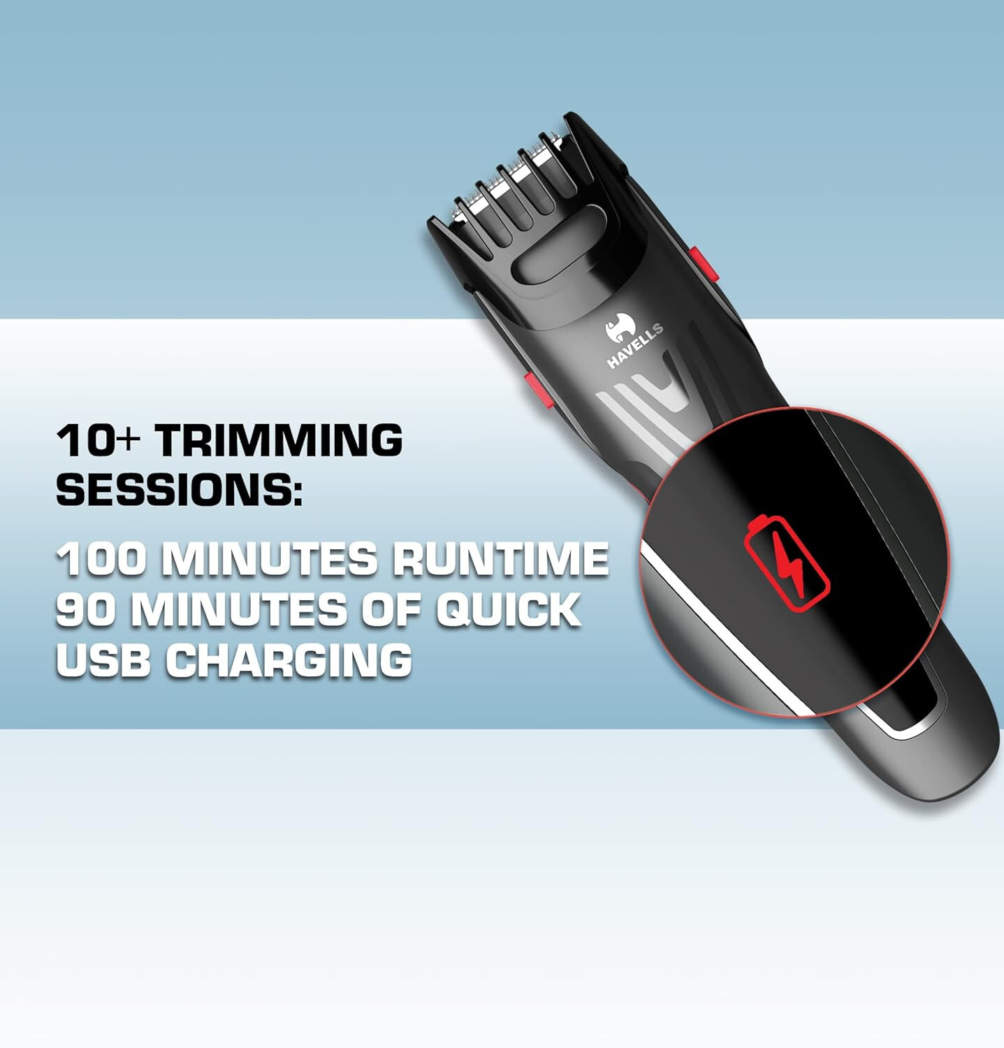 Havells Multipurpose Trimmer for Mens , Stainless Steel,‎‎ BT5302 Hair Trimmer