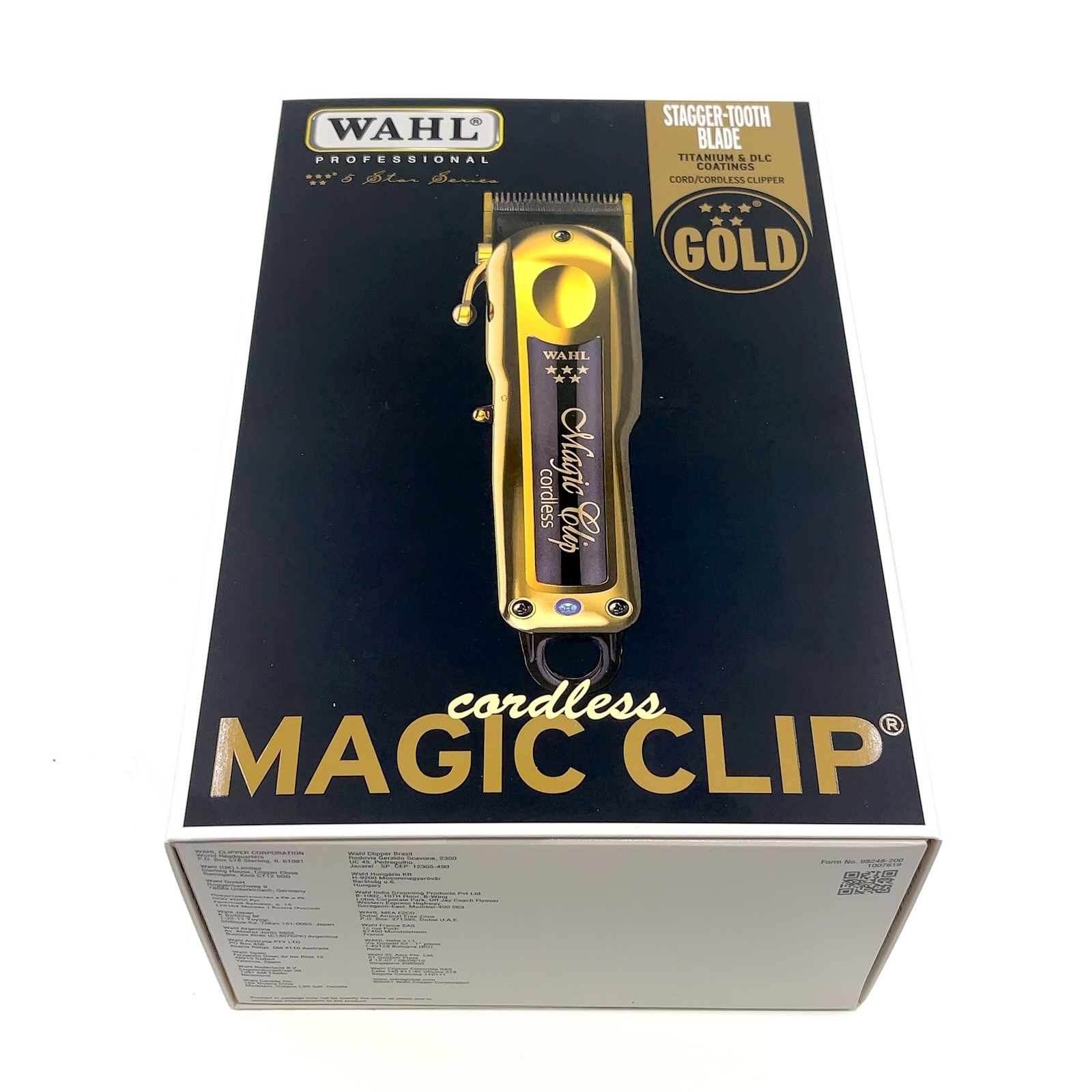 8148-700 5-Star Wahl Professional Cordless Gold Magic Clip Hair Clipper w/ Stand