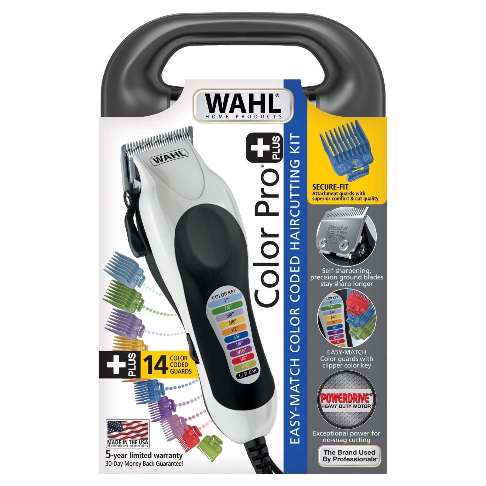 Wahl Color Pro Plus Haircut Kit Corded Clippers 79752T FREESHIP