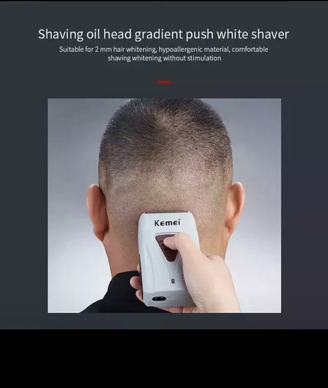 Bald Hair Clipper Trimmer Kemei Electric Head Blade Men’s Dual Foil Shaver Blade