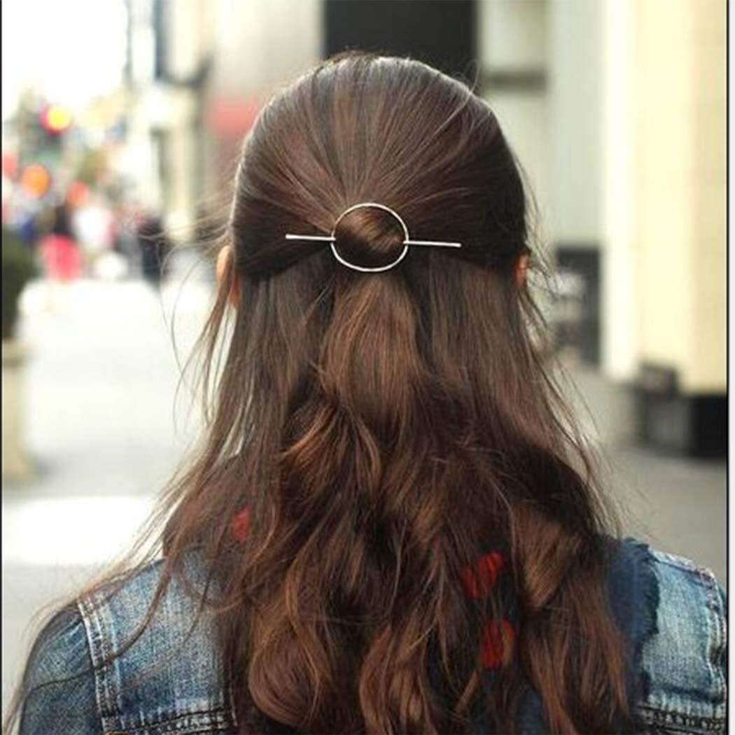 Dreamyn Round Hair Clips Hollow Circle Barrettes Fashion Gold,Silver