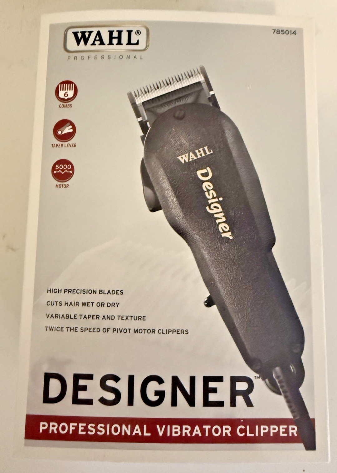 Wahl Designer Professional Vibrator Clipper OPEN-BOX NEVER USED- 785014