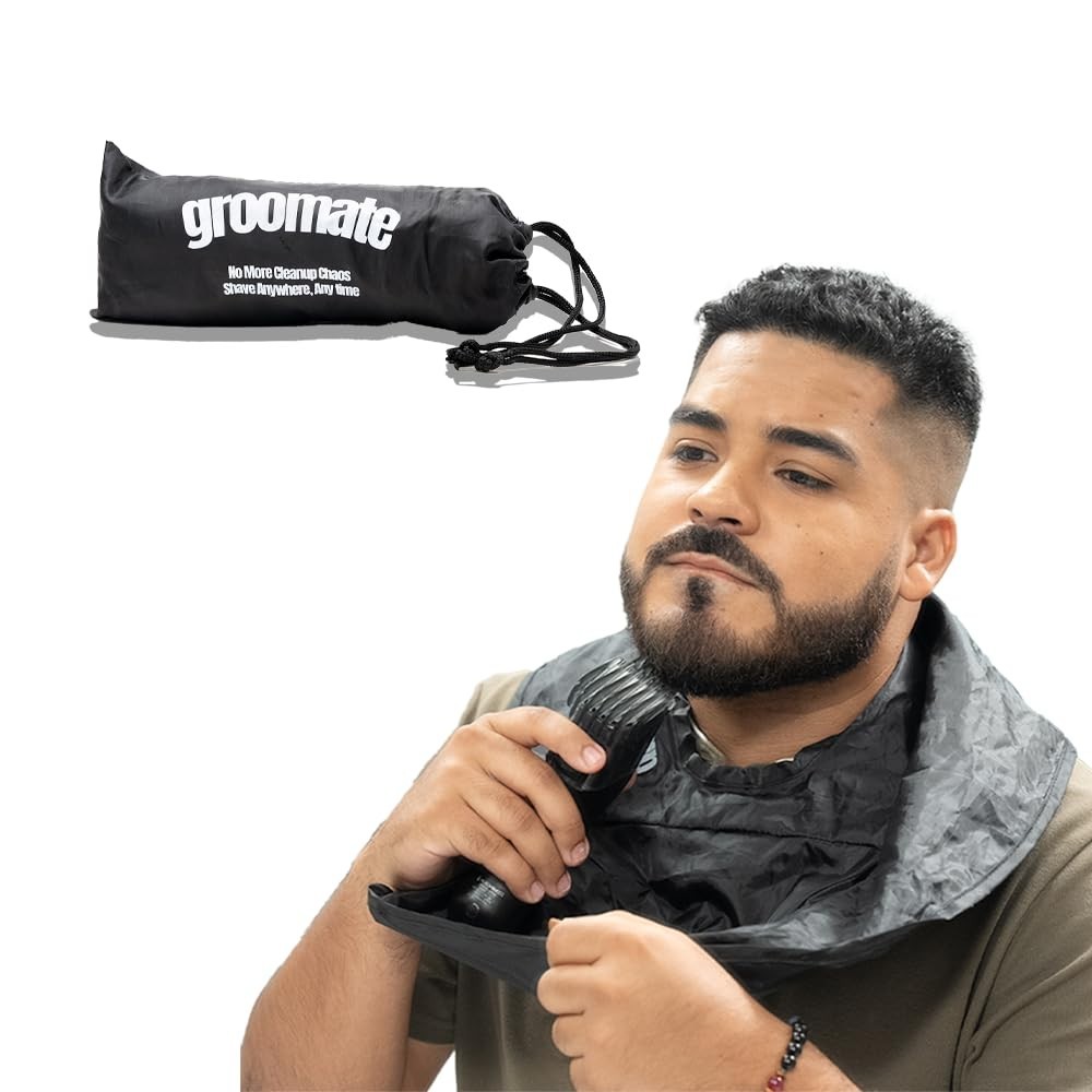 Beard Trimmer Catcher Apron – Waterproof, Portable, Non-Stick Hair Catcher for G