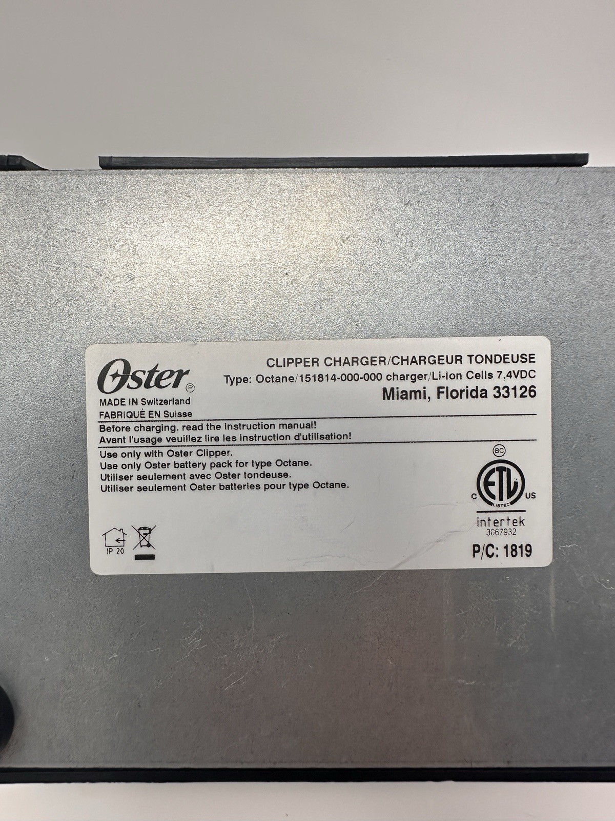 Oster Octane Lithium-Ion Cordless Professional Clipper, Charger, 8 Blades Tested