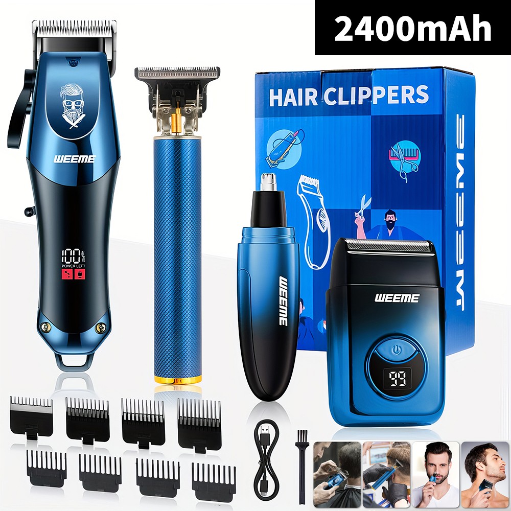4 in 1 Hair Clippers for Men Professional, Beard Trimmer Shavers Kits & Sets