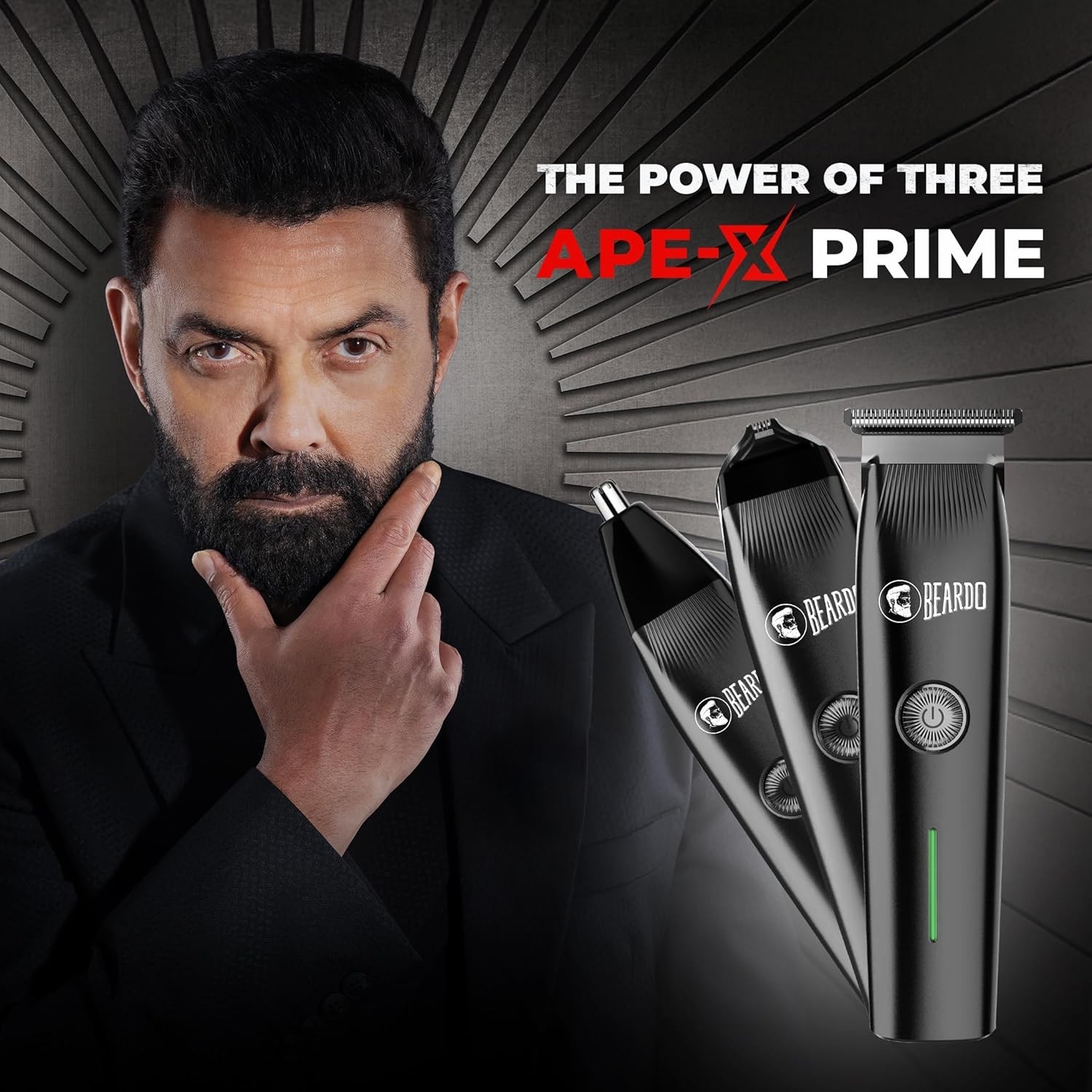 Beardo Ape-X Prime 3-in-1 Trimmer + Whisky Smoke 50ml Men Perfume,BDECB758,Black