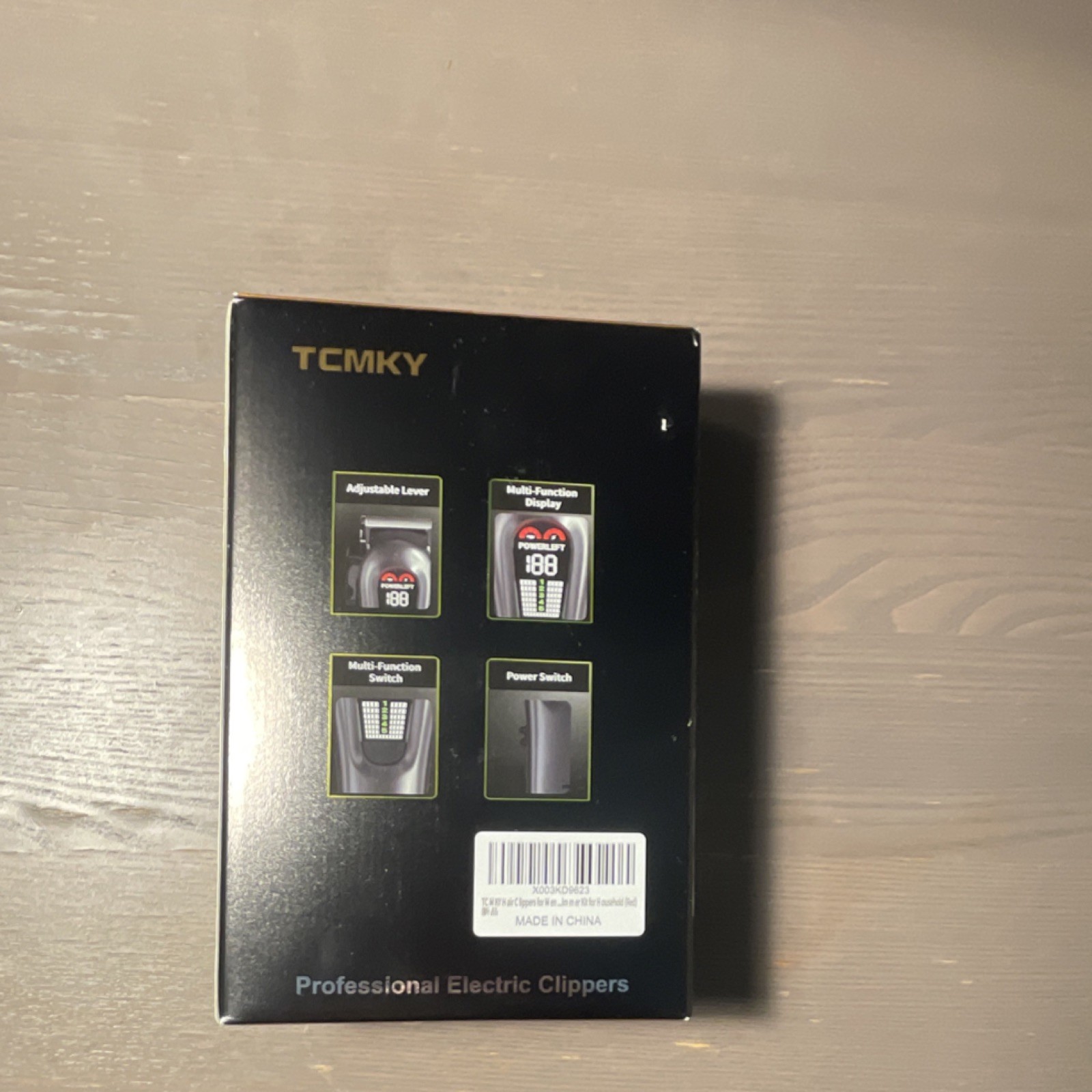 TCMKY TX768 Electric Hair Clipper, Adjustable Lever/Blade 0.5-2.0mm Black