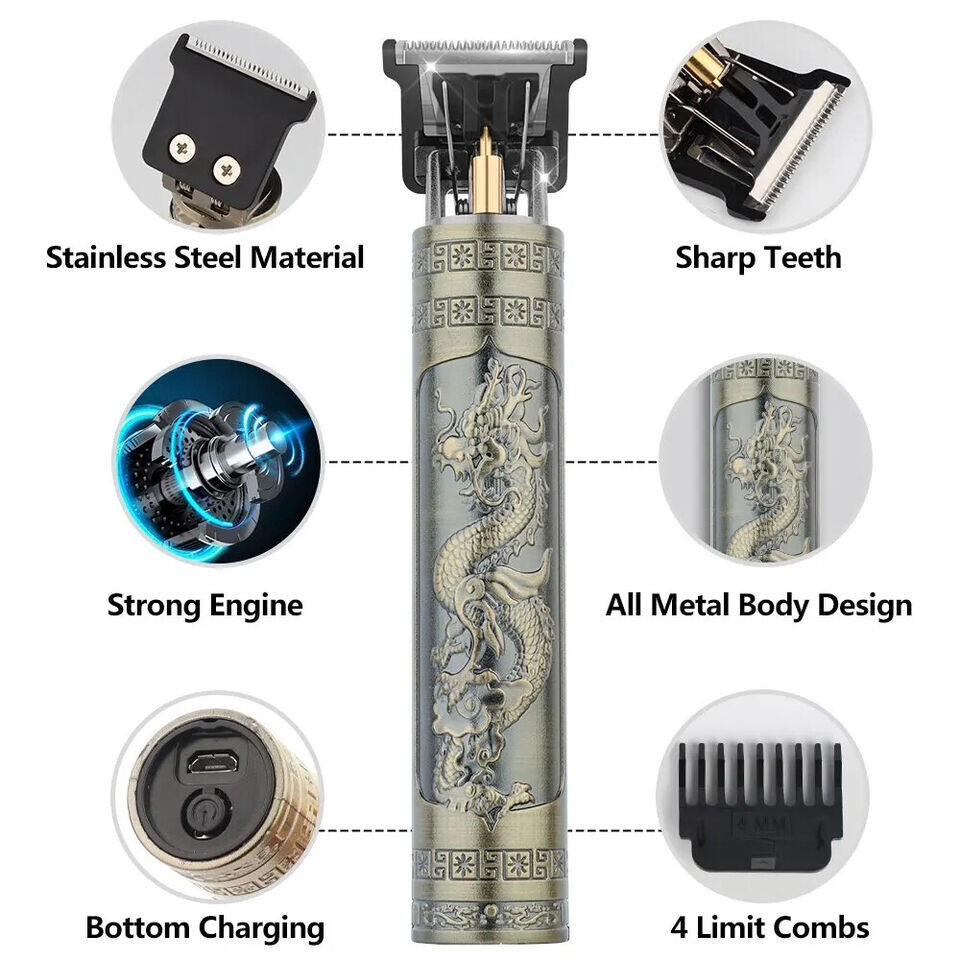 Professional Hair Clippers Trimmer Cutting Beard Cordless Barber Shaving Machine