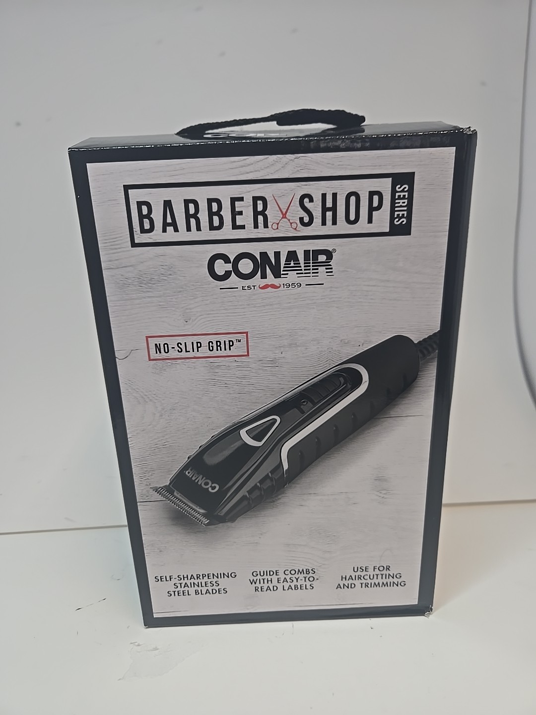 Conair Barber Hair Clippers Barbershop Series No-Slip Grip Home Haircut Kit, NEW