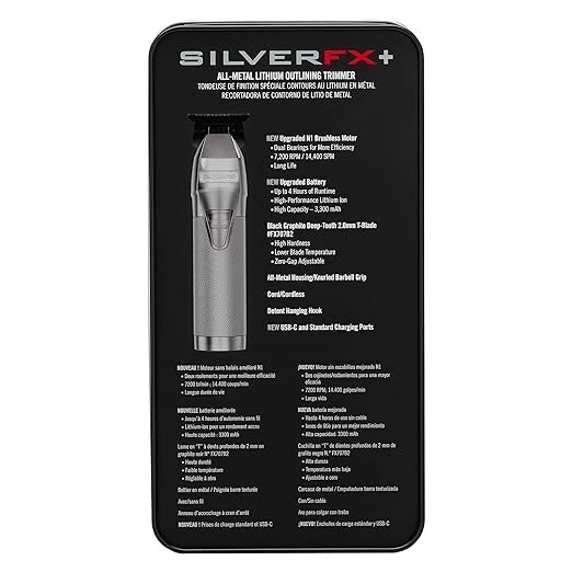 BaBylissPRO SILVERFX+ All-Metal Lithium Outlining Trimmer | FX787NS
