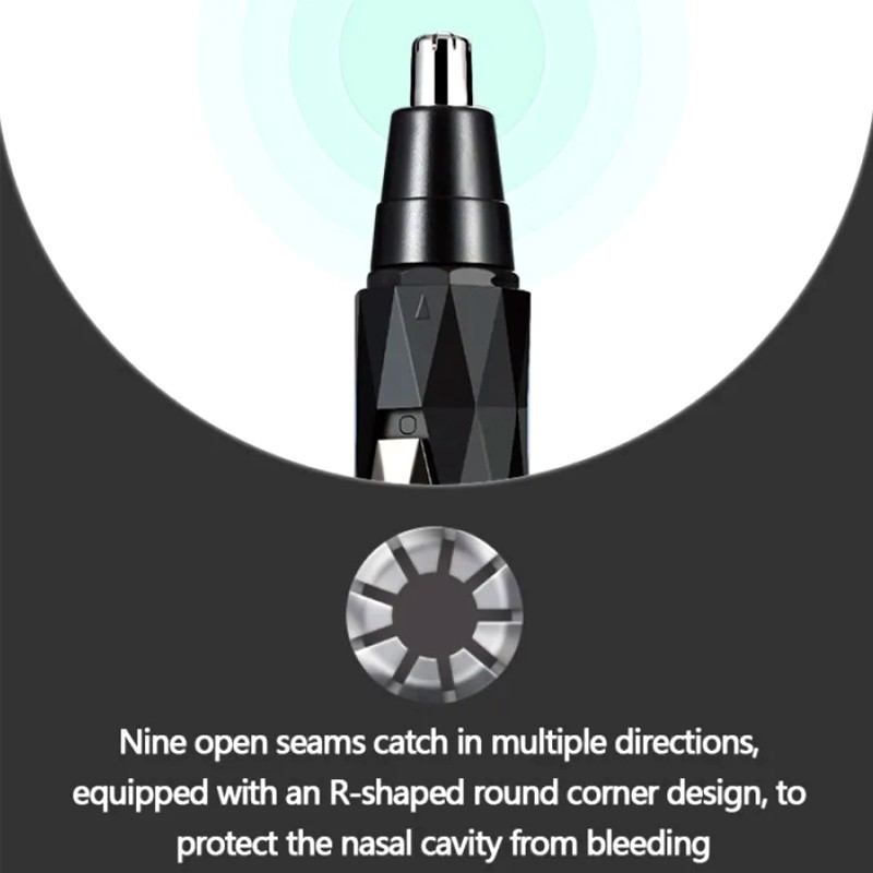 Ear and Nose Hair Trimmer with LED indicator USB Rechargeable Water Resistant