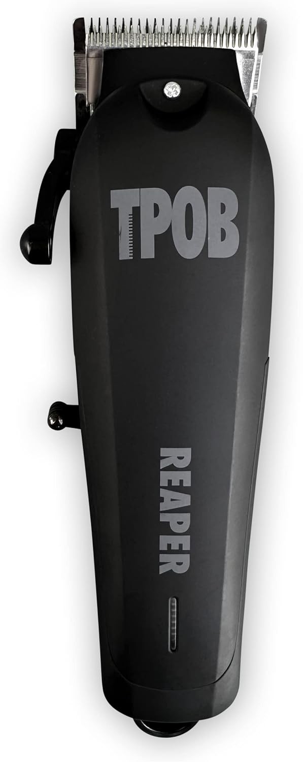 TPOB Slime 2 Black Hair Clipper Trimmer Shaver Set Barber 6800RPM Rubber Case