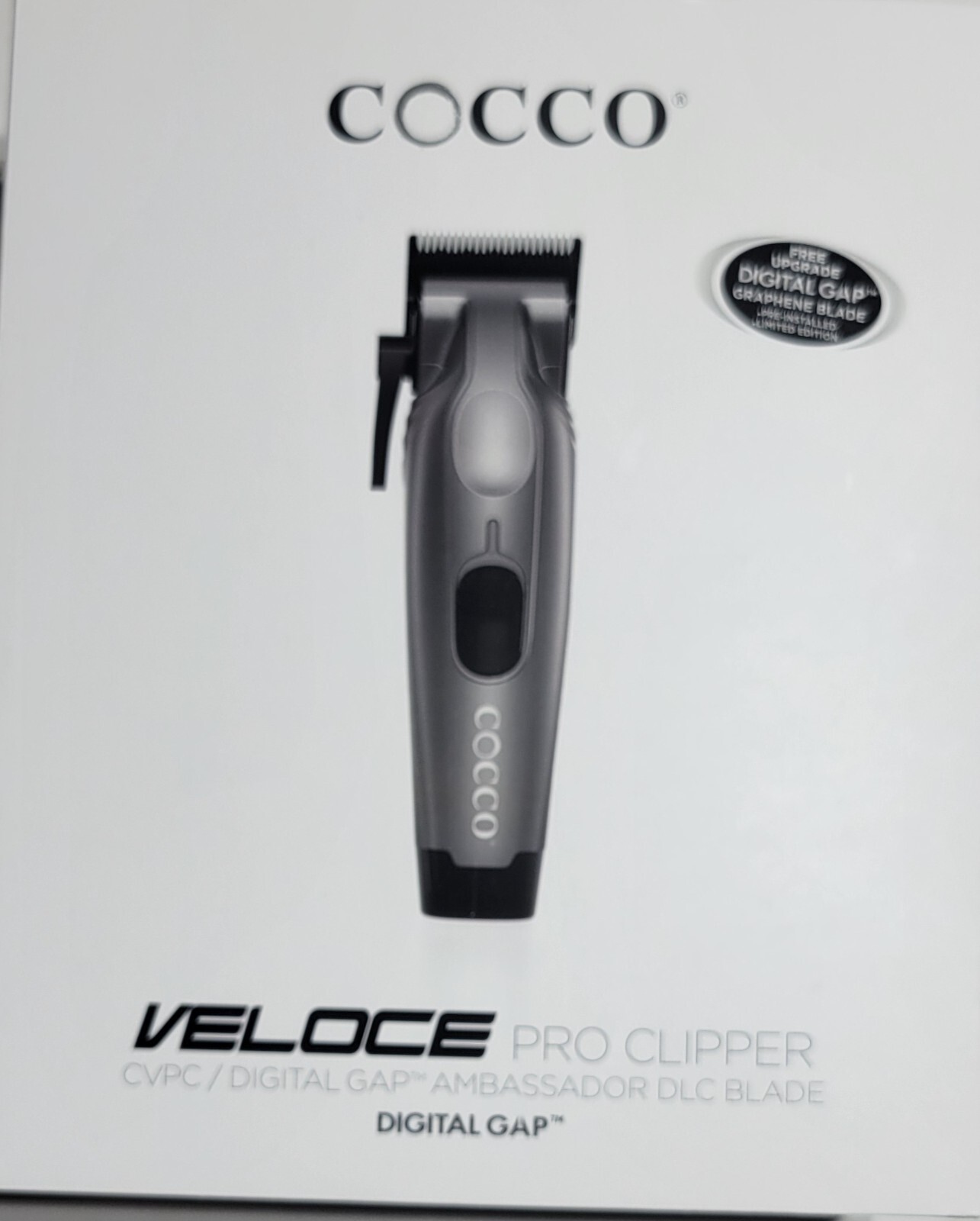 COCCO Veloce Pro MATTE GREY Clipper, Brushless Motor, Digital GAP GREPHENE Blade