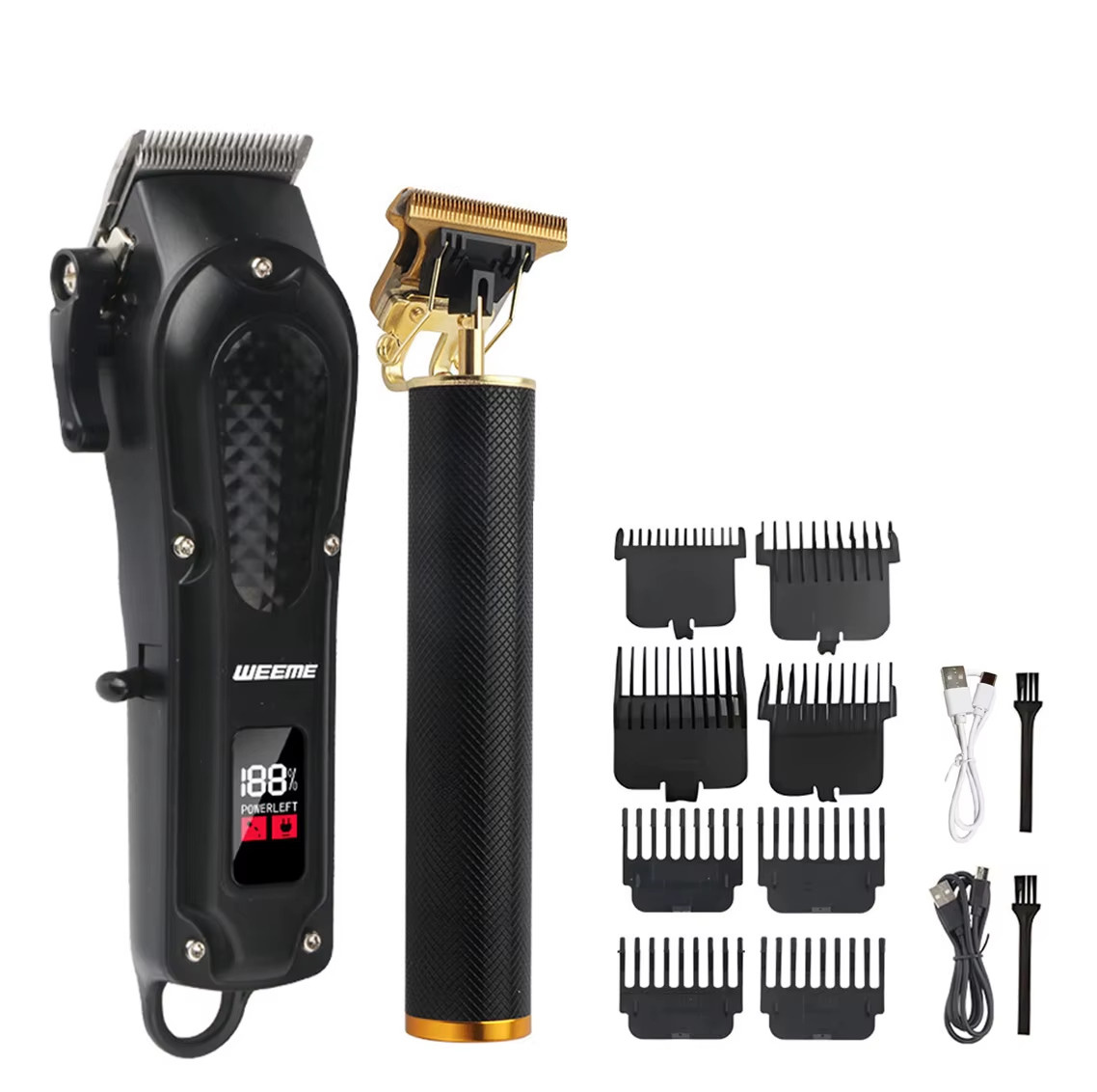 T9 Vintage Hair Clipper Beard Trimmer Rechargeable Grooming Kit Nose Trimmer USA