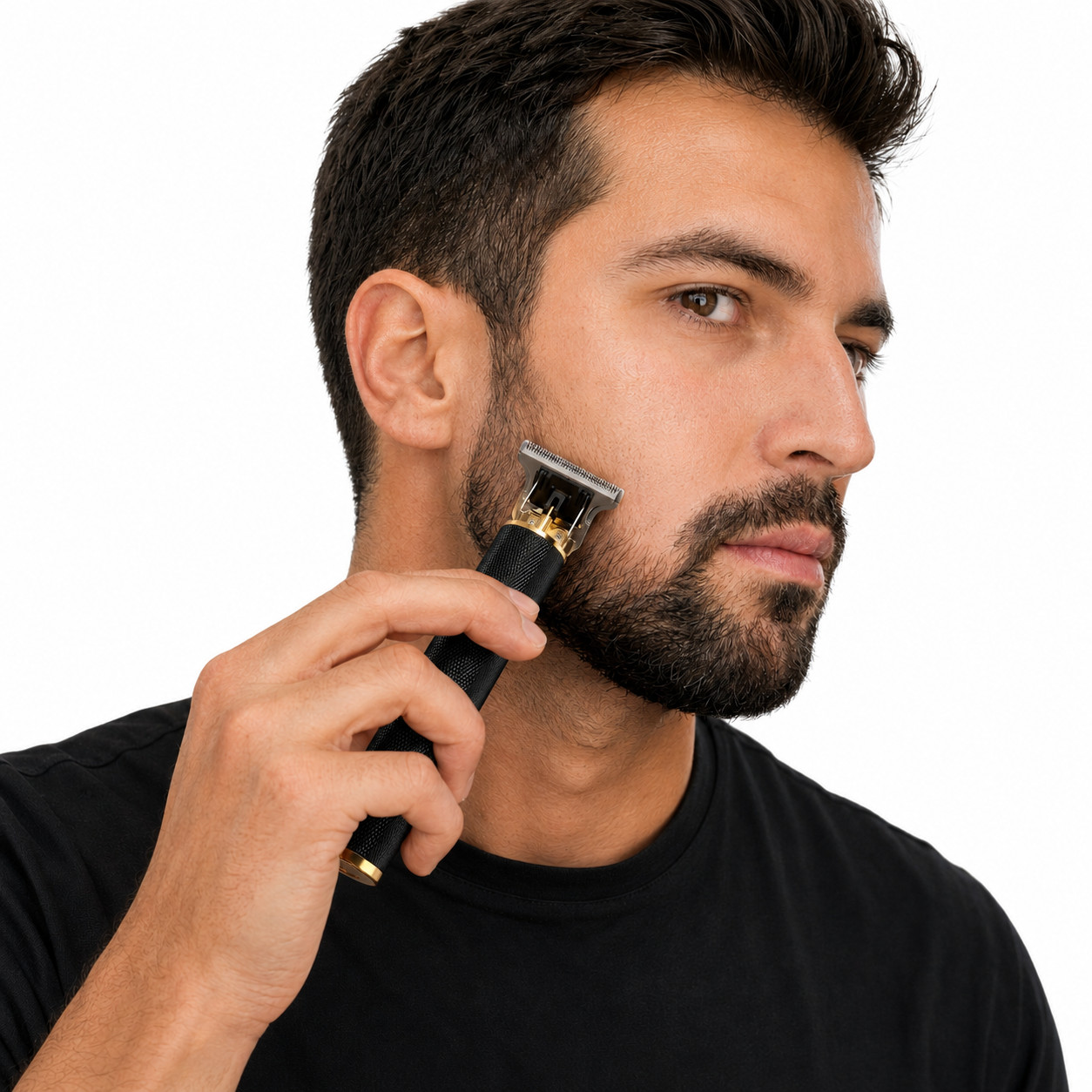 Vintage T9 Cordless Hair & Beard Trimmer Barber Clipper Black Gold for Men