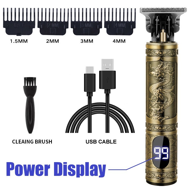 Professional Hair Clippers Trimmer Cutting Beard Cordless Barber Shaving Machine