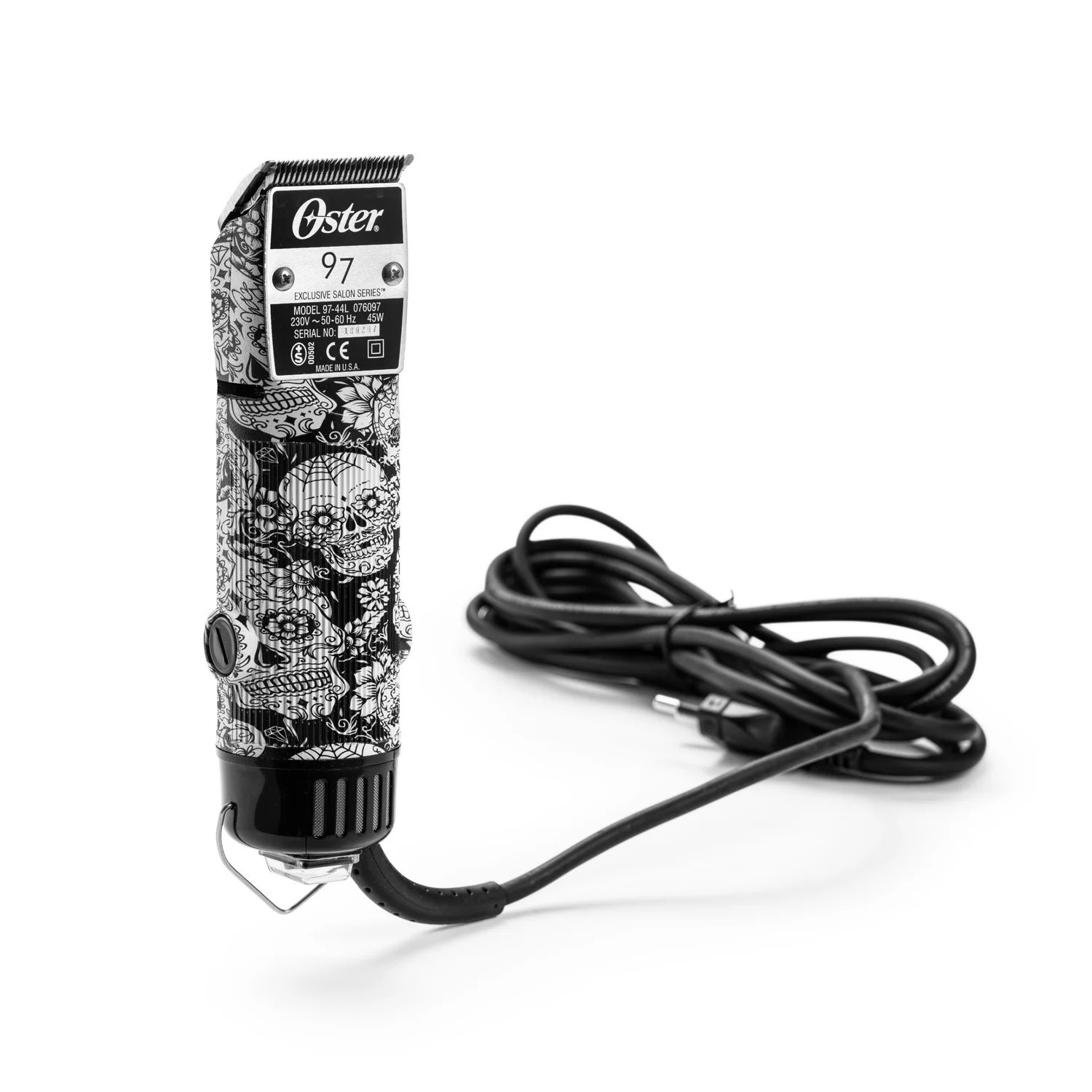 Oster Professional Model 97 Skull Design 220V Motor Clipper – White/Black…