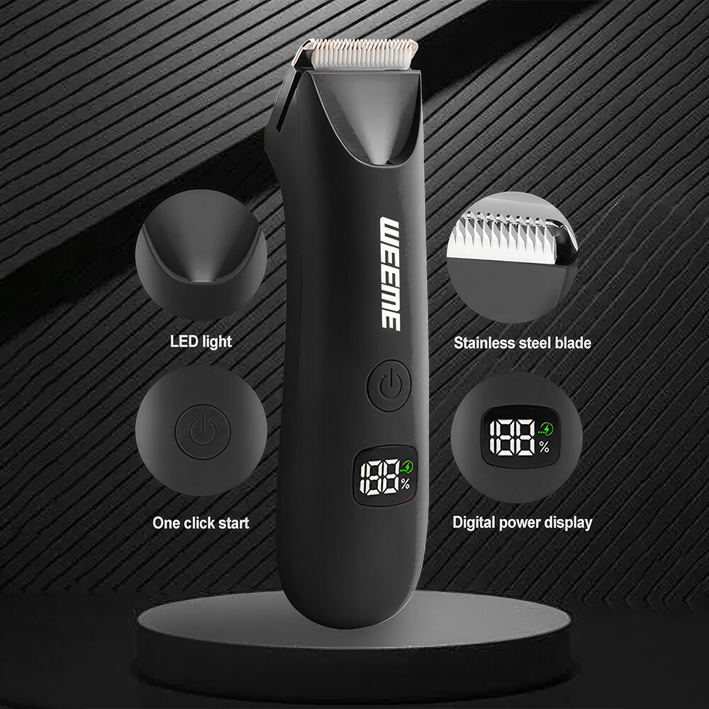 Ball Trimmer for Men Manscape Pubic Hair Waterproof Electric Groin Body Shaver