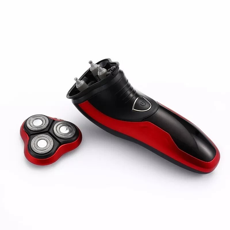 Men’s Razor Rotary Waterproof Electric Shaver Pop-Up Trimmer Wet Dry Cordless