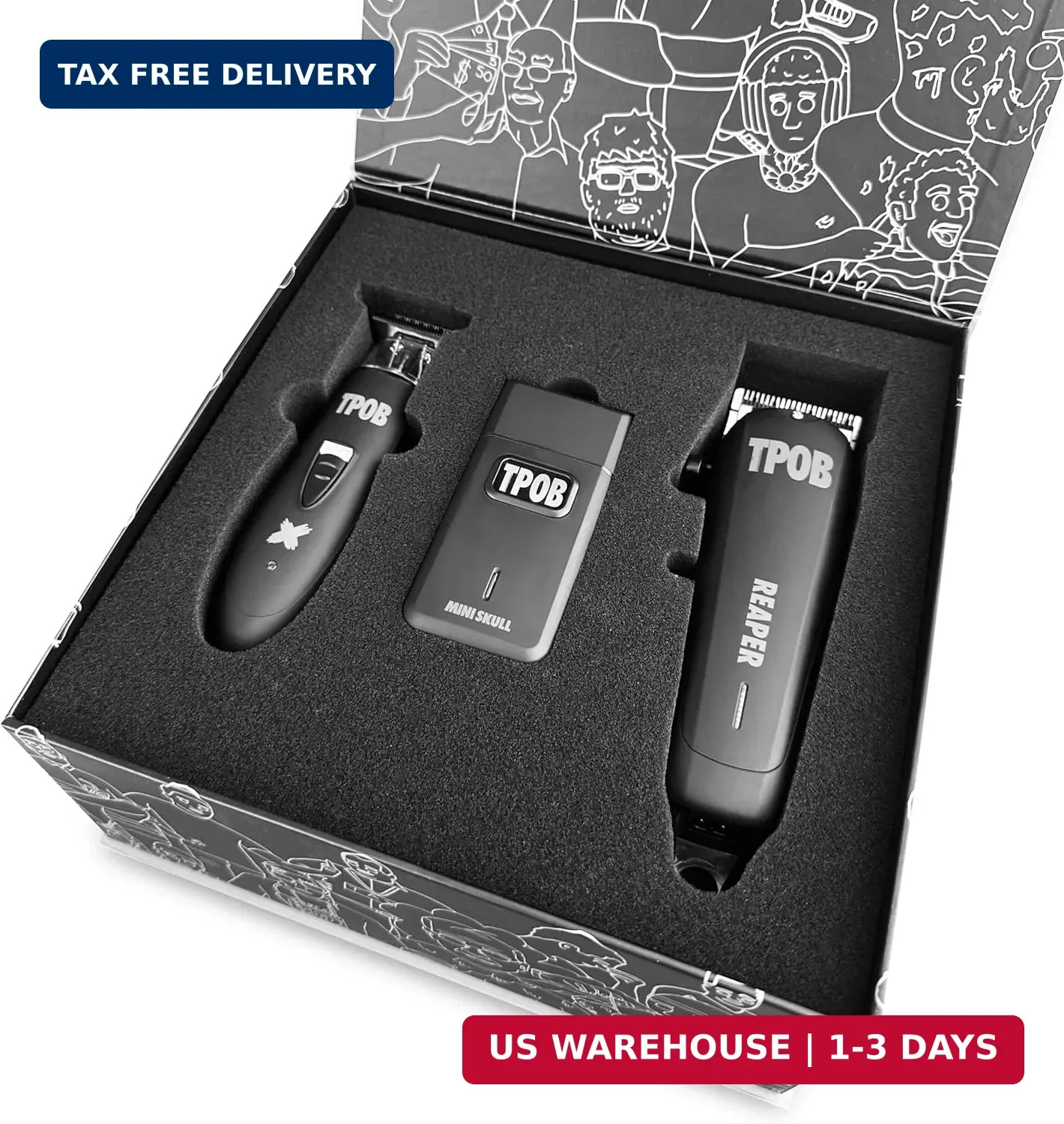 Slime 2 Black Clipper Trimmer Shaver Set Barber Hair Clippers for Men 6800