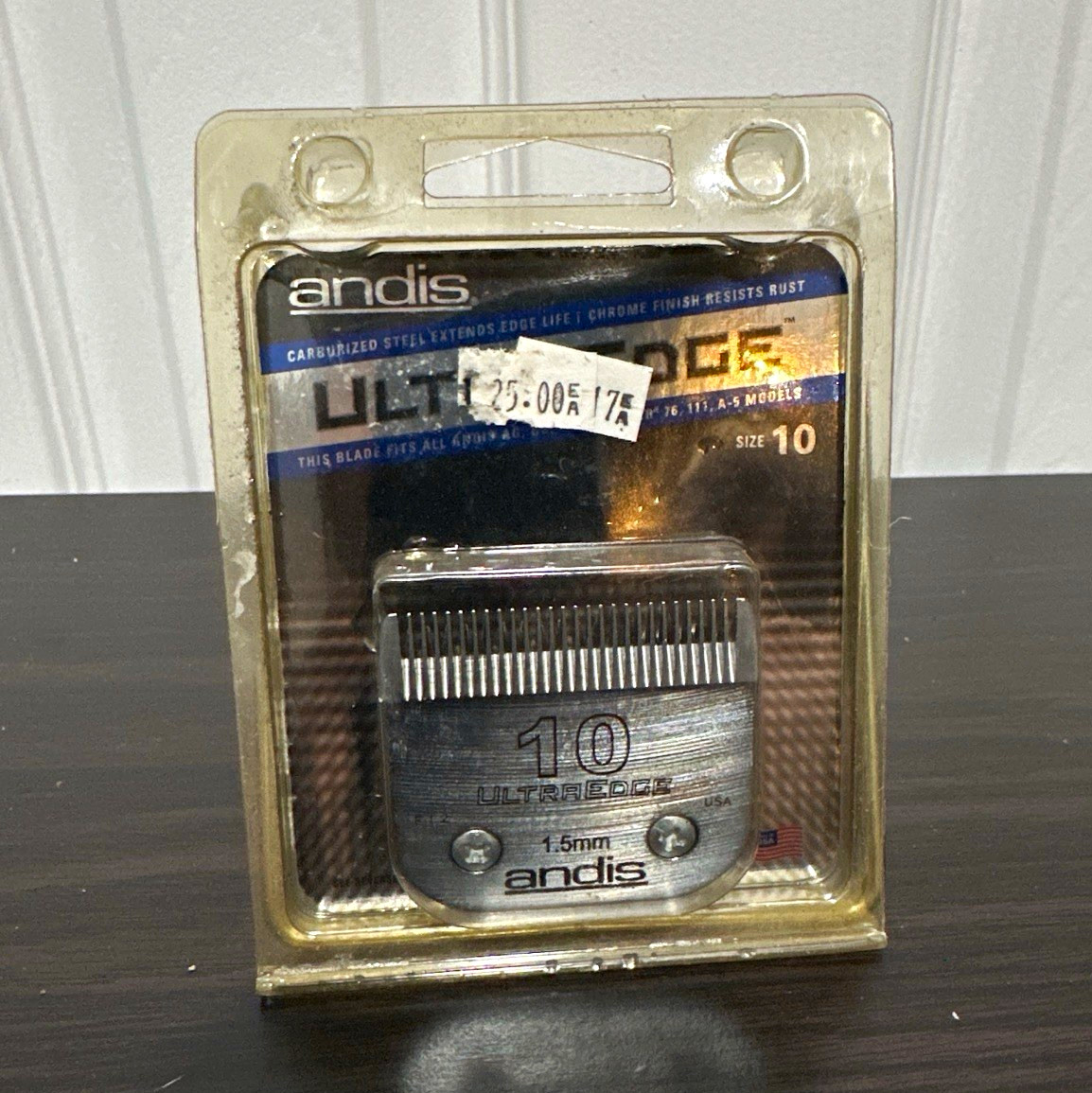 Andis UltraEdge Clipper Blade #10 1.5mm Square Head Silver MPN 64071