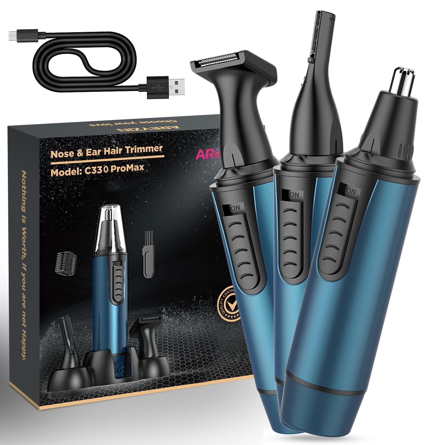 AREYZIN Nose Trimmer for Man,C330,Blue+black