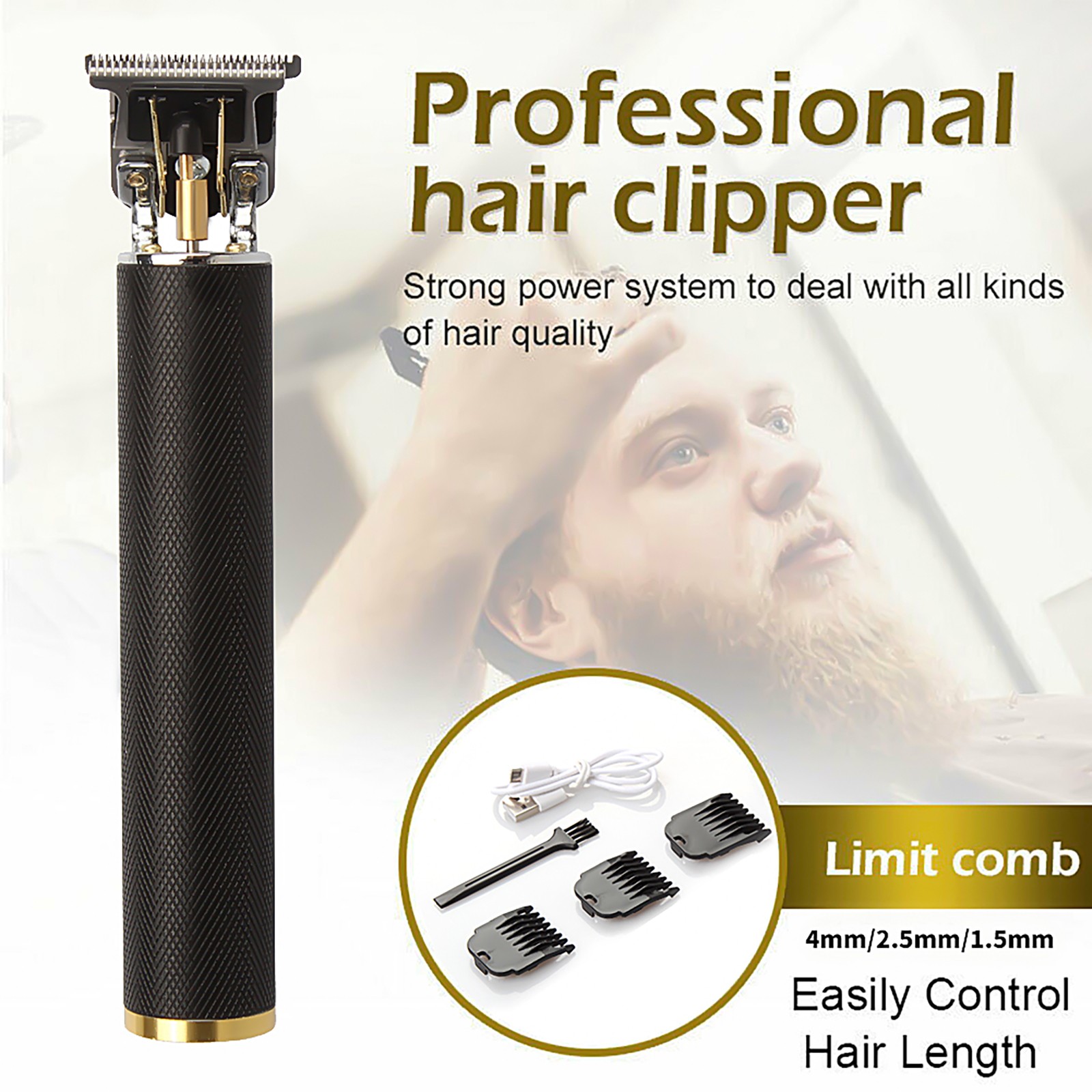 Pro Zero Gapped Cordless T-Outliner Hair Clipper Electric Trimmer Kit Wireless