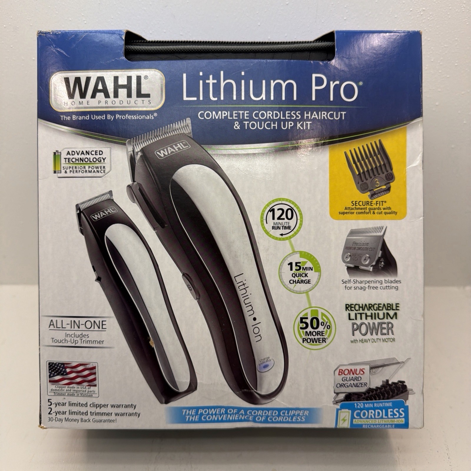 Wahl Lithium Ion Pro Men’s Cordless Haircut Kit with Finishing Trimmer