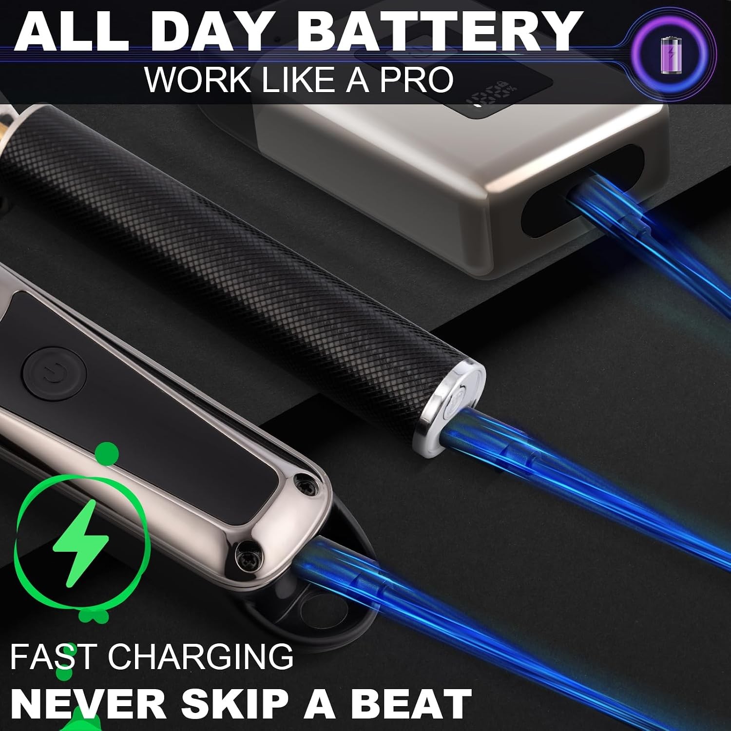 Dabetechts 3-in-1 Hair Clipper Set for Men, LED Display, Cordless