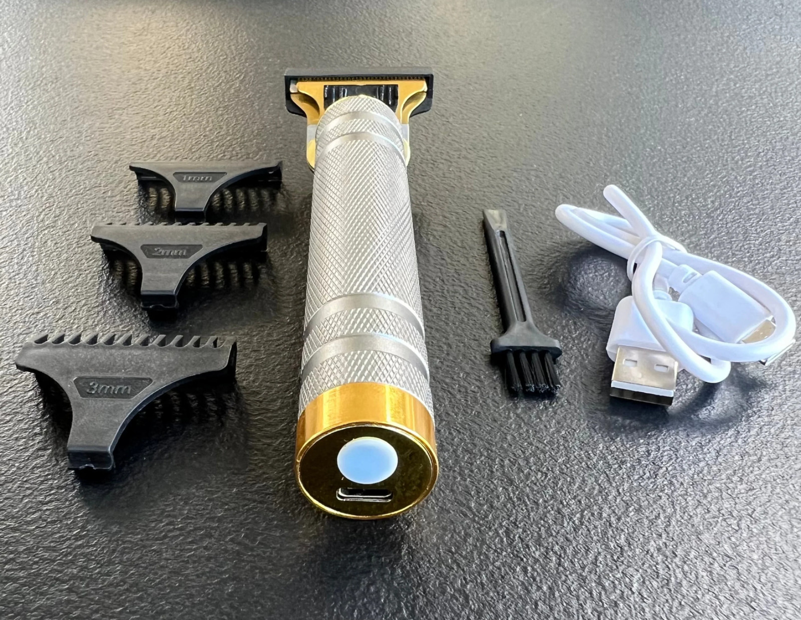 Vintage T9 Barbeador Gold Silver Beard Hair Trimmer Cutter Machine for Men