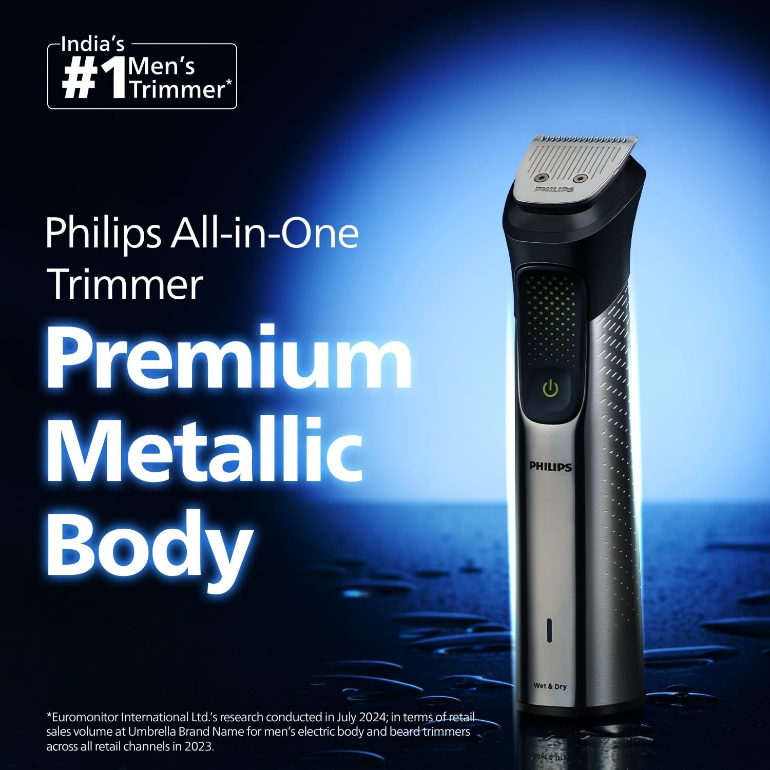 Philips 15-in-1 BeardSense Trimmer, 120-Min Runtime, 3-Year Warranty, Waterproof