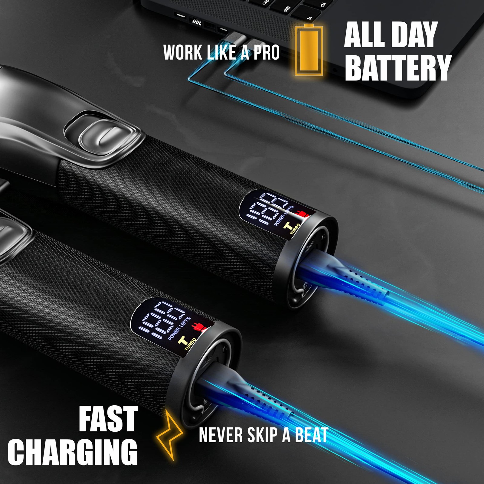 Novah® Professional Hair Clippers for Men, Professional Barber Clippers and T…