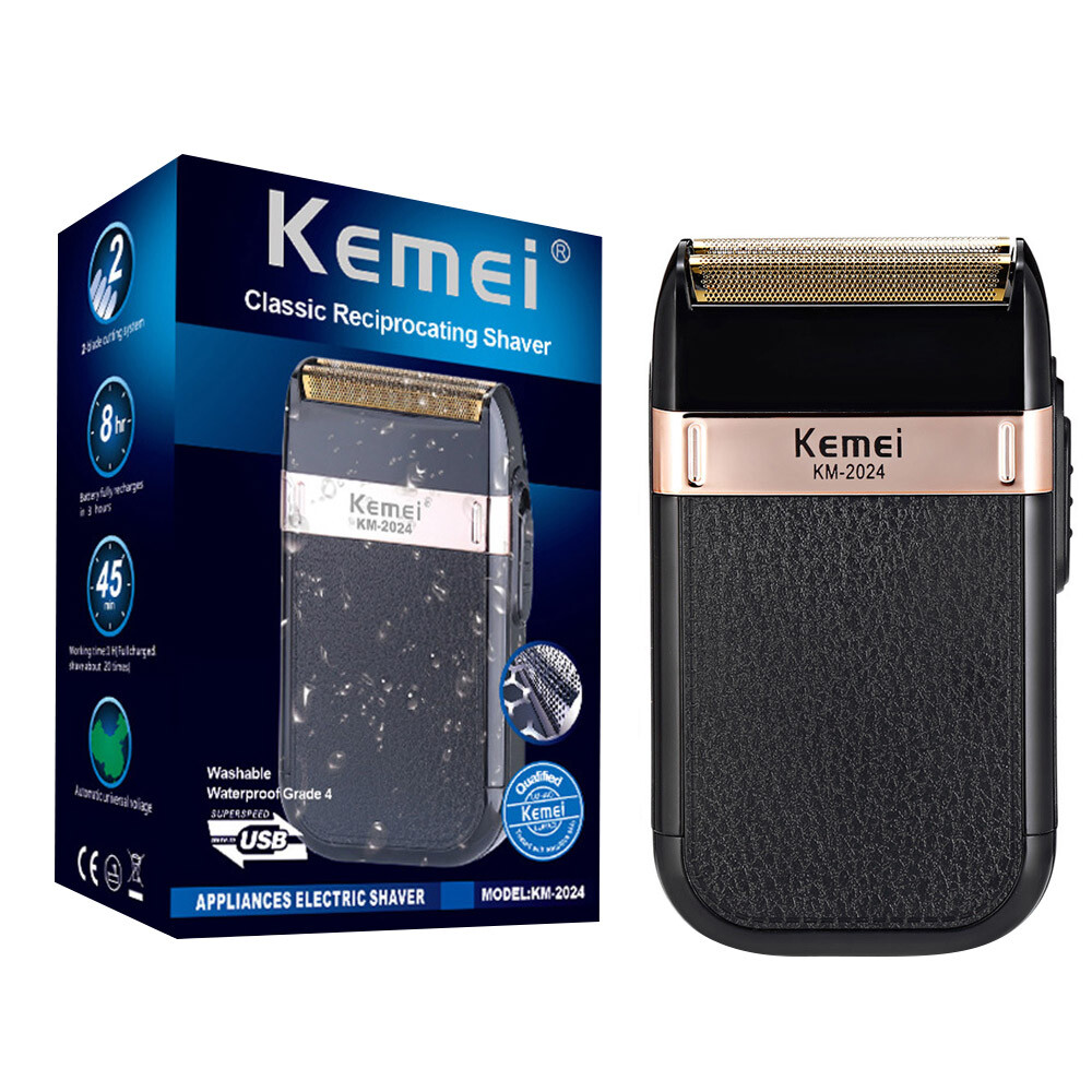 Kemei Men Electric Shaver Trimmer Bald Razor Hair Beard Shaving Machine KM-2024