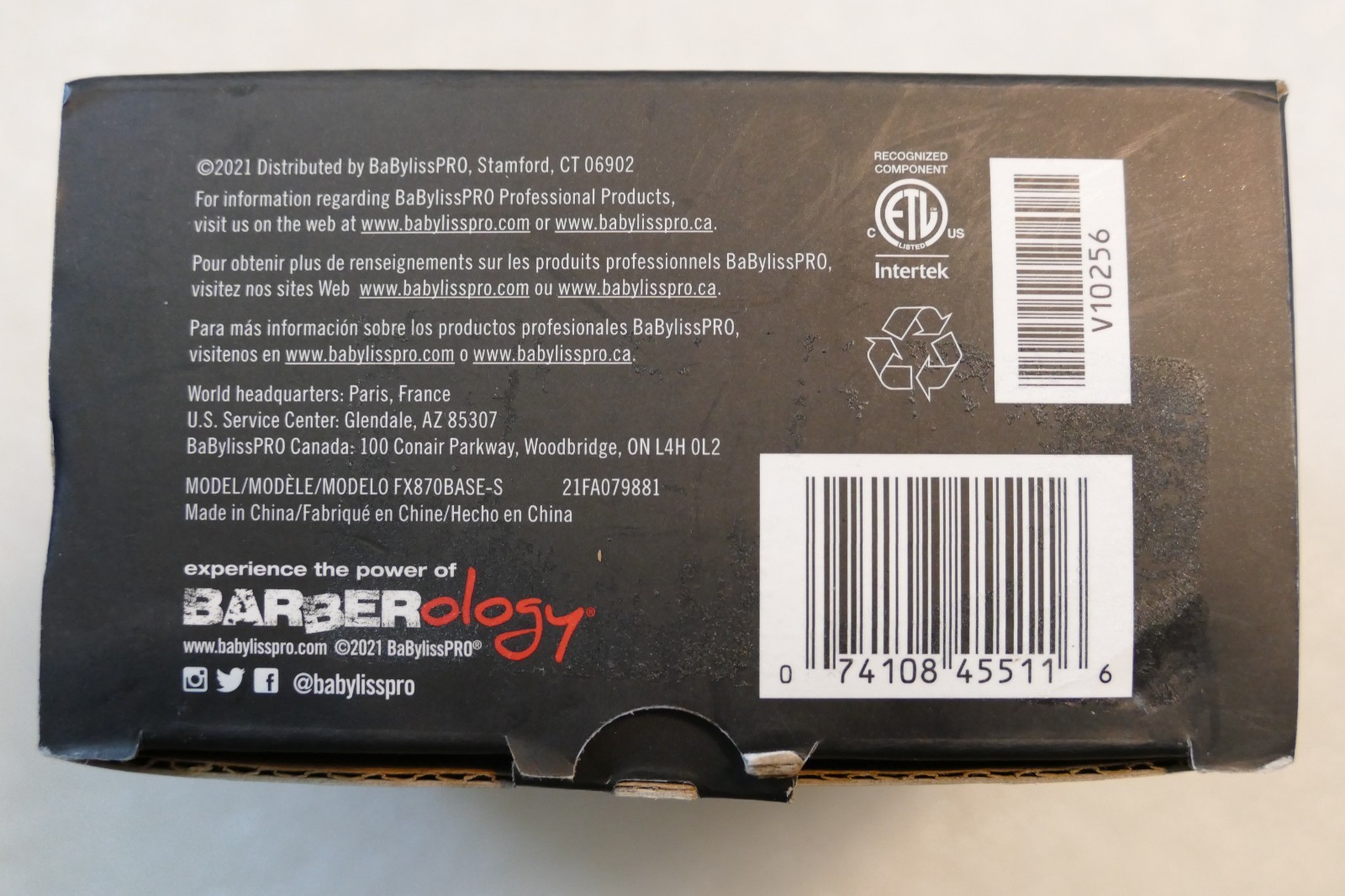 Babyliss Pro SILVERFX FX870S Silver Clipper Charger Base FX870BASE-S