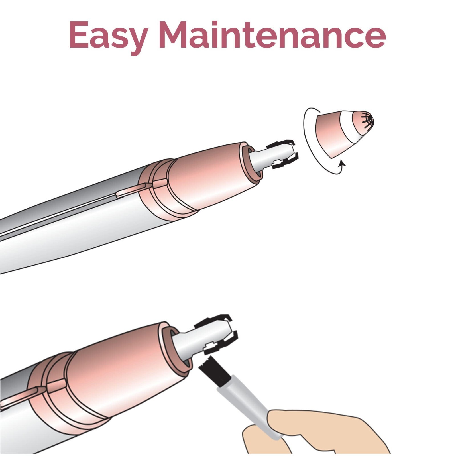 Womens Electric Face Eyebrow Trimmer Brows Razor Facial Epilator Hair Remover