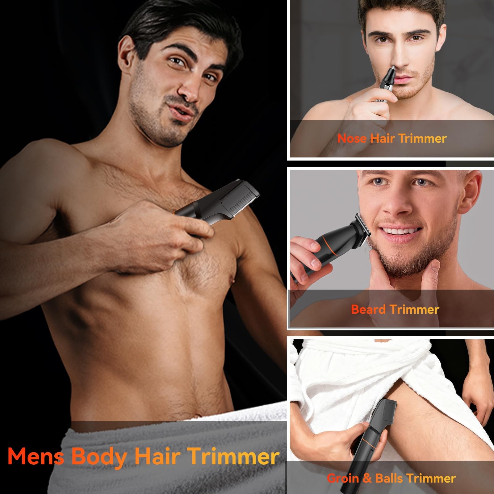 Manscape Body Hair Trimmer for Men, Waterproof Pubic, Groin & Shaver, No-Nick…