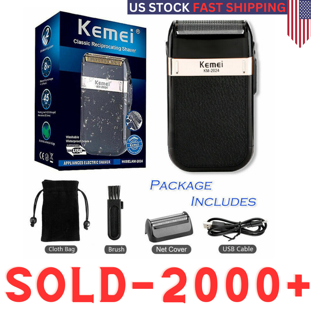 Men’s Electric Shaver Trimmer Razor Rechargeable Hair Beard Shaving Machine