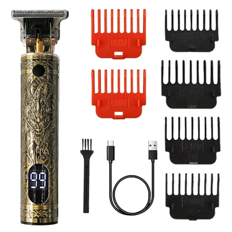 T9 Hair Clipper 3-Speed Electric Trimmer Beard Shaver Barber Grooming Kit LCD
