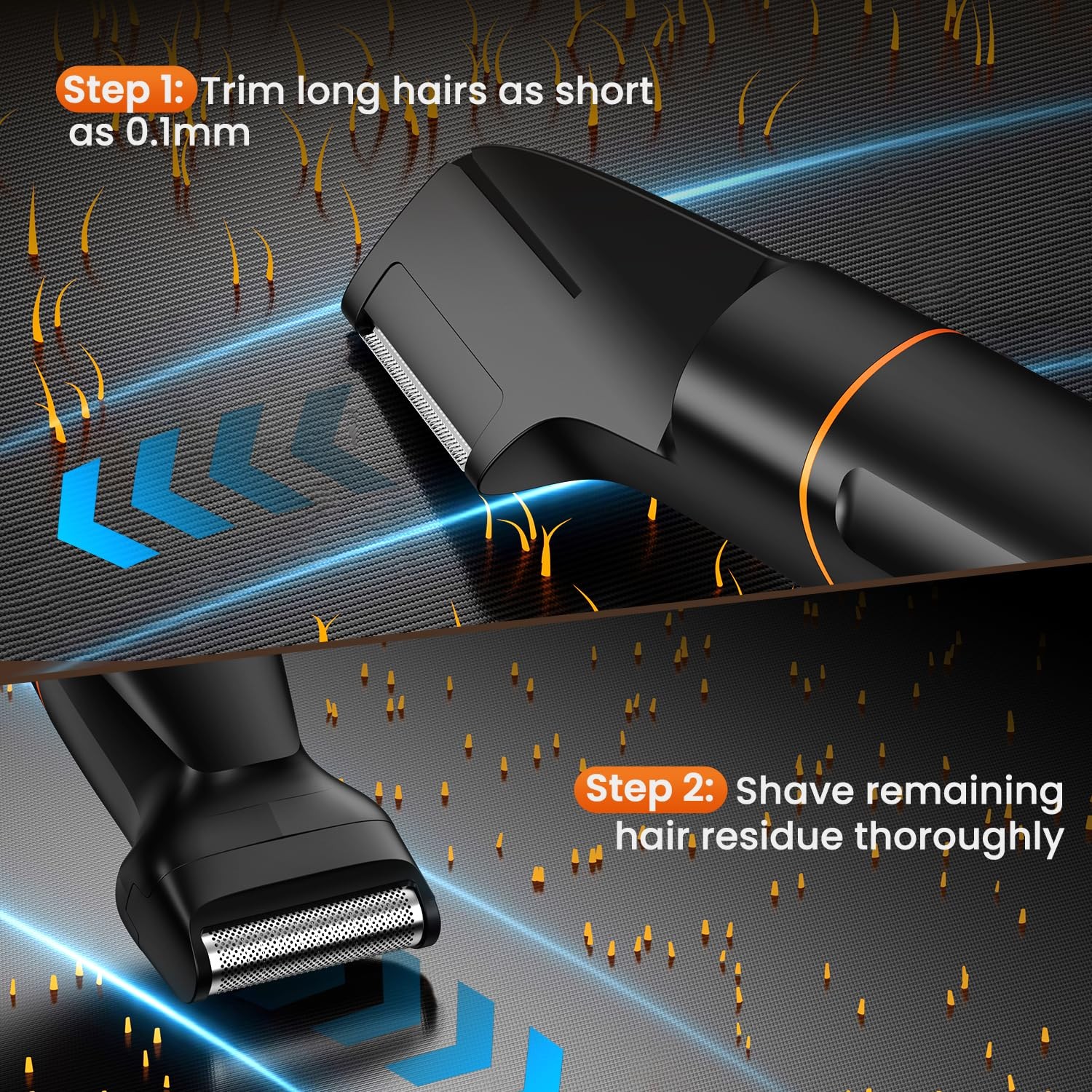 Manscape Body Hair Trimmer for Men, Waterproof Pubic, Groin & Shaver, No-Nick…